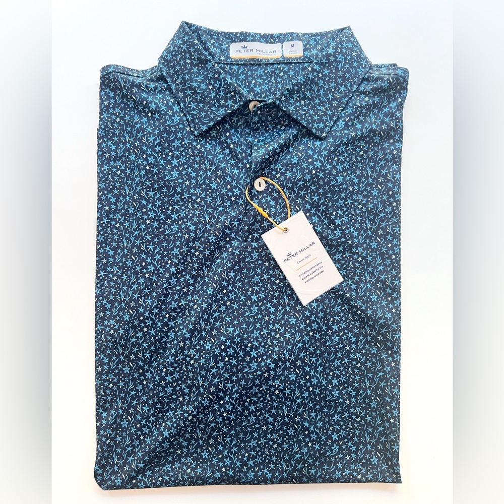 Men’s Peter Milllar Featherweight starfish golf polo - size Medium